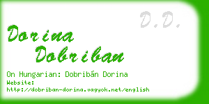 dorina dobriban business card